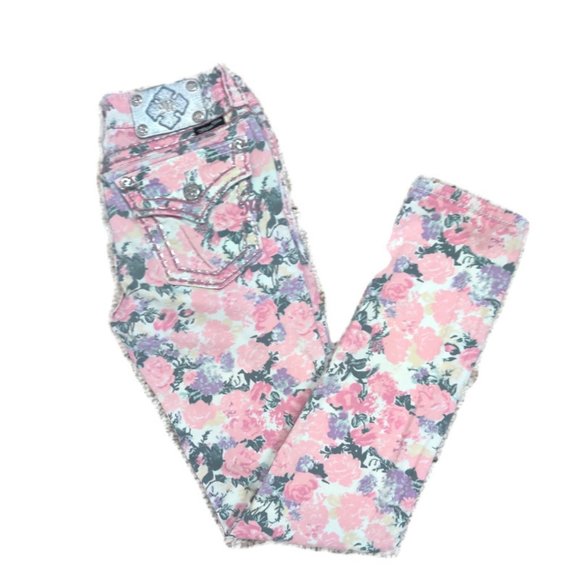 Miss Me Denim - Miss Me Rose Cargo Cuff Skinny Jean. Size 27